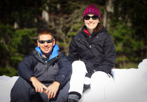Or just after some great cross country skiing with friends! Did I mention we were high school sweethearts? Clearly, we're pretty good with commitments. :)